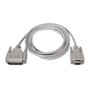 Nanocable Cable Serie Null Modem DB9 Hembra a DB25 Macho 1,8m Beige